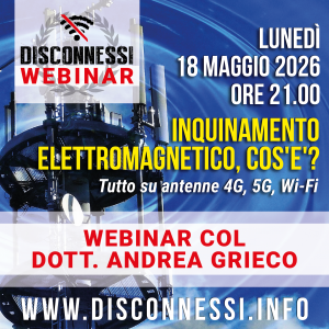 Webinar "Inquinamento elettromagnetico. Cos'è?" 18/05/26
